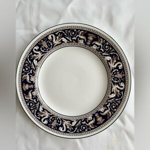 Wedgwood Florentine Dark Blue Rim Bone China 8” Salad Plates